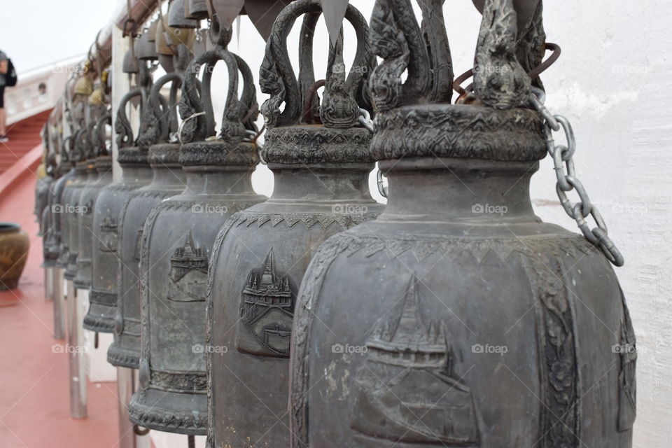 Buddhist bells bangkok thailand