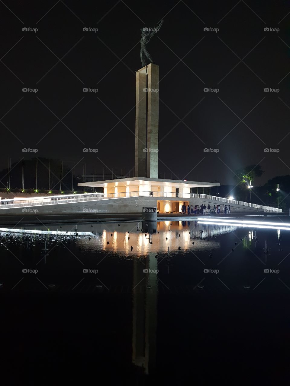 Monument at night