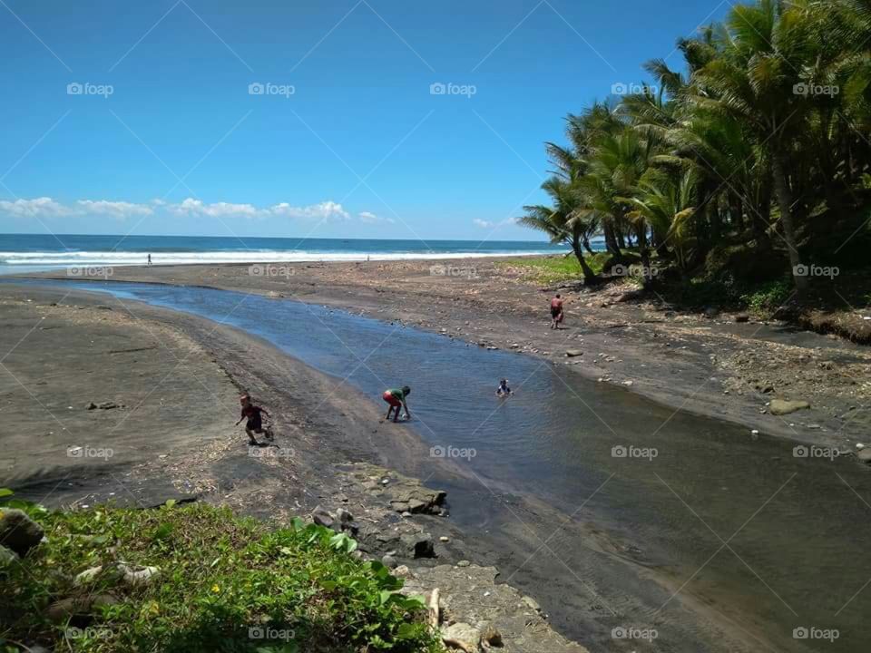 Beach menganti kebumen indonesia