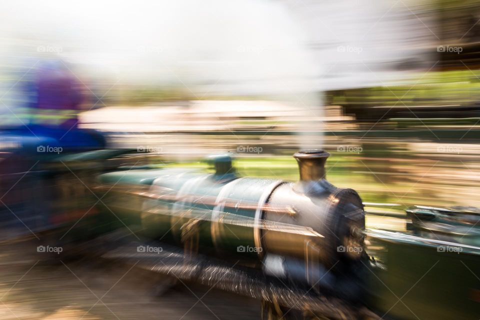 Model stream train in motion