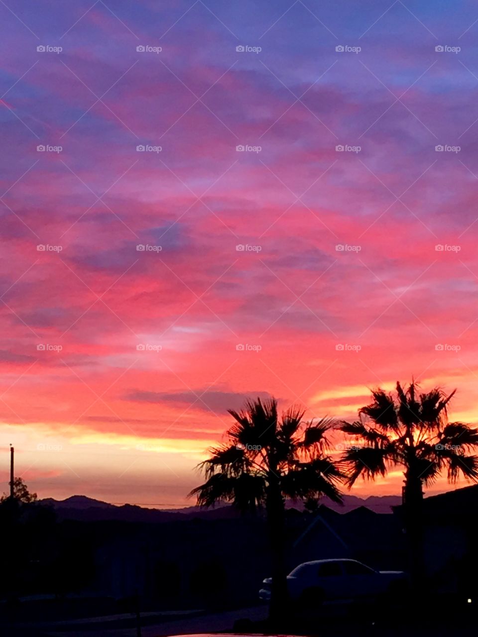 Arizona Sunset on the Driveway