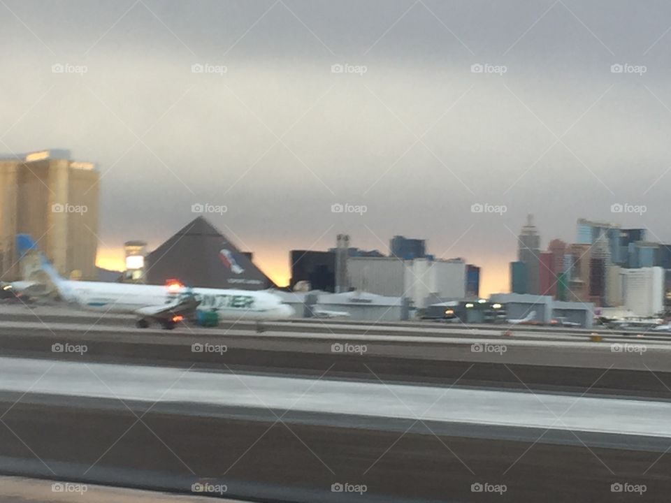 On Las Vegas runway 