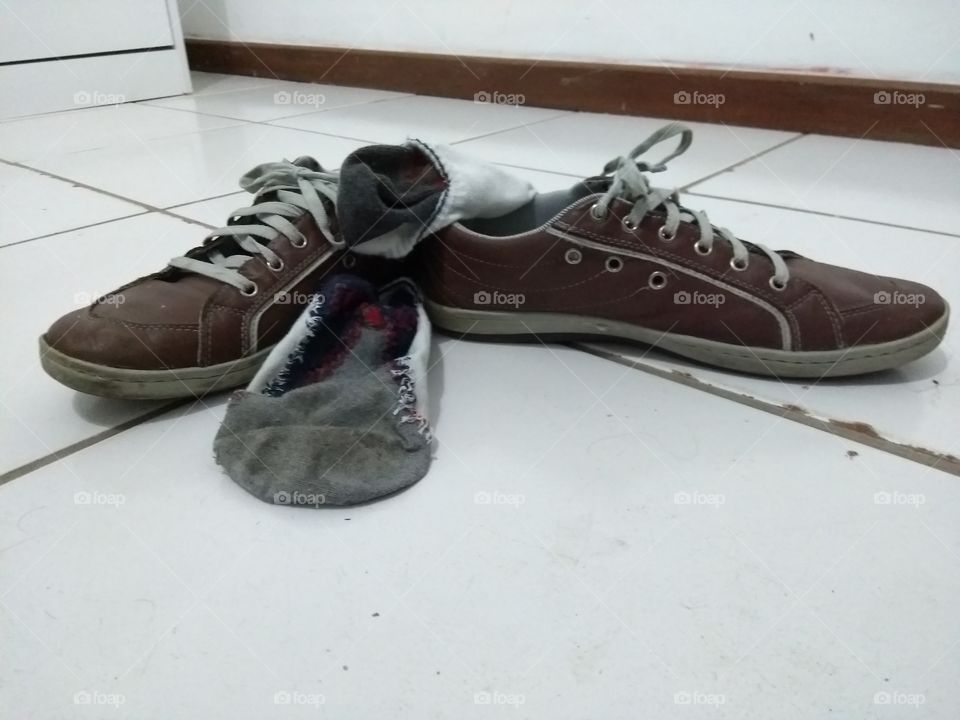 Velhos sapatos compah