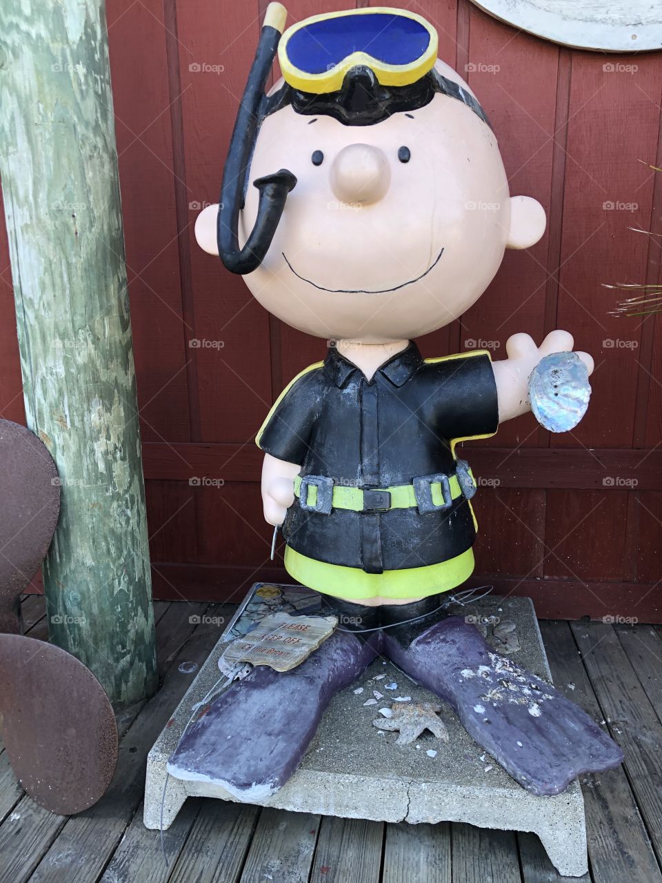 Snorkeling Charlie Brown