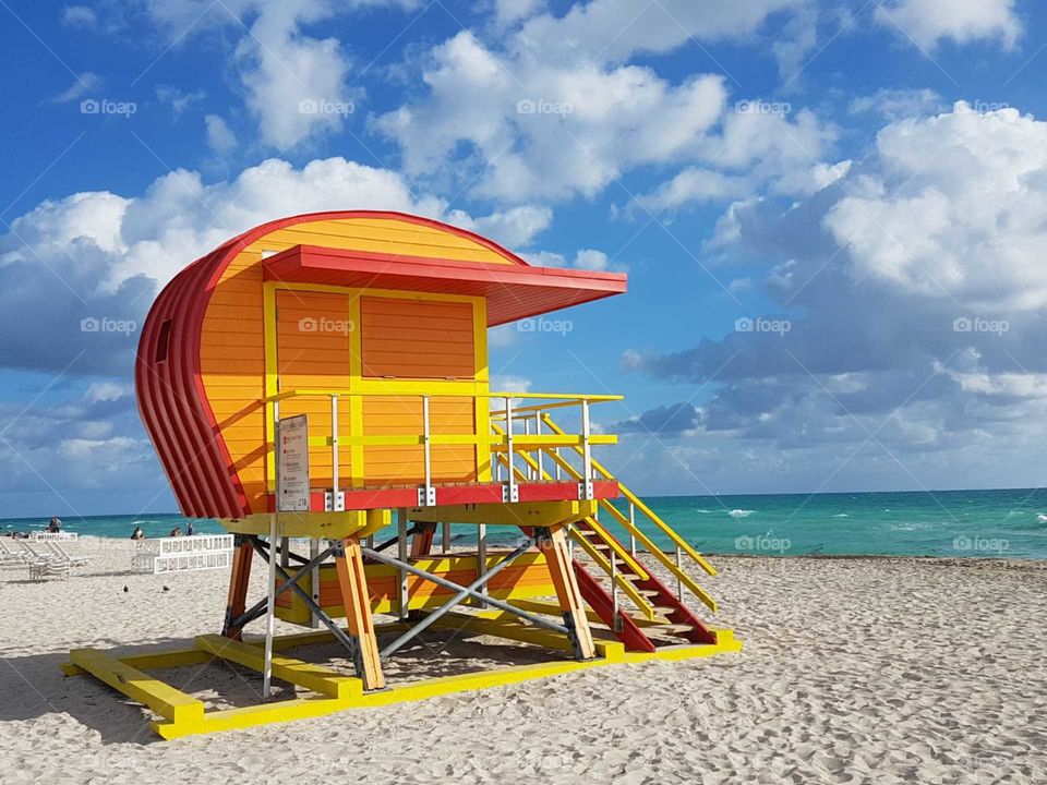 Beach hut in Miami 