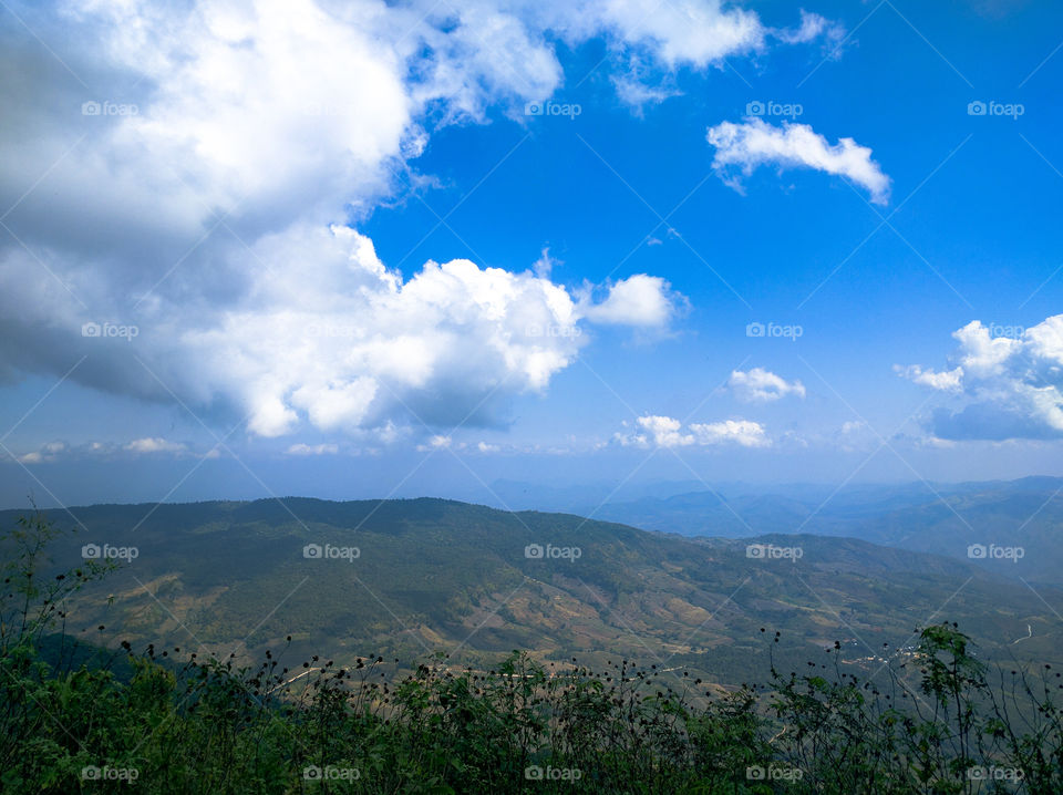 Scenic view of mountains