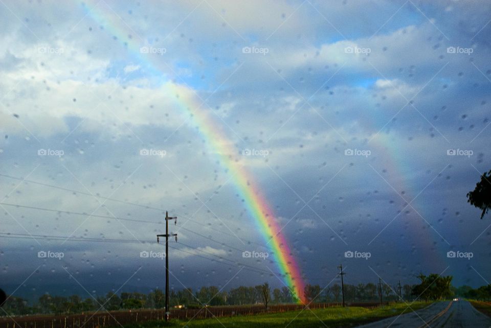 Rainbow in the field