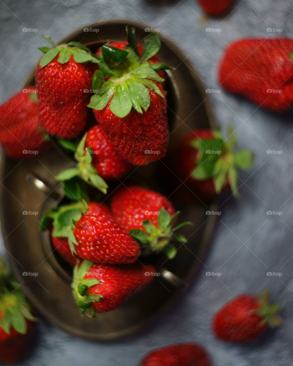 Strawberries in container