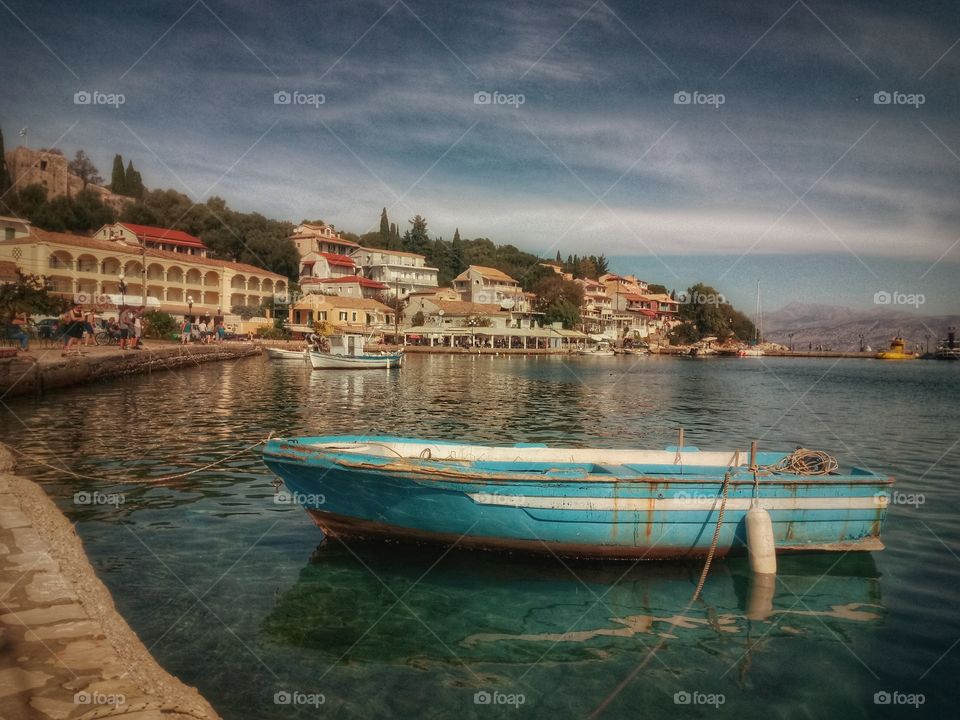 Corfu-Greece. A moment in the Mediterranean marina