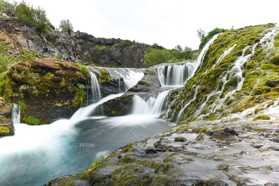 waterfall and Rock