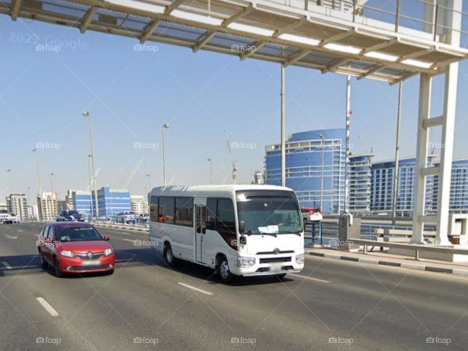 The road in Dubai