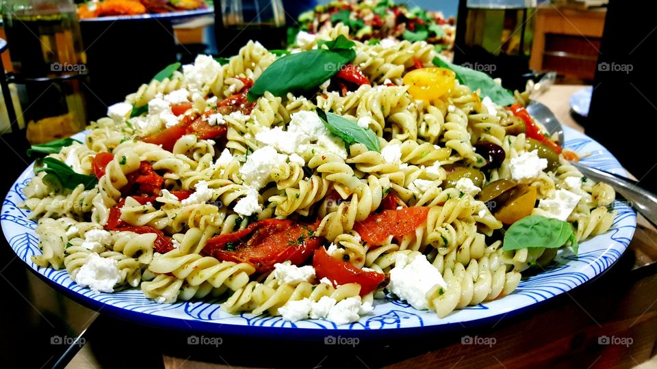 Italian fusili salad