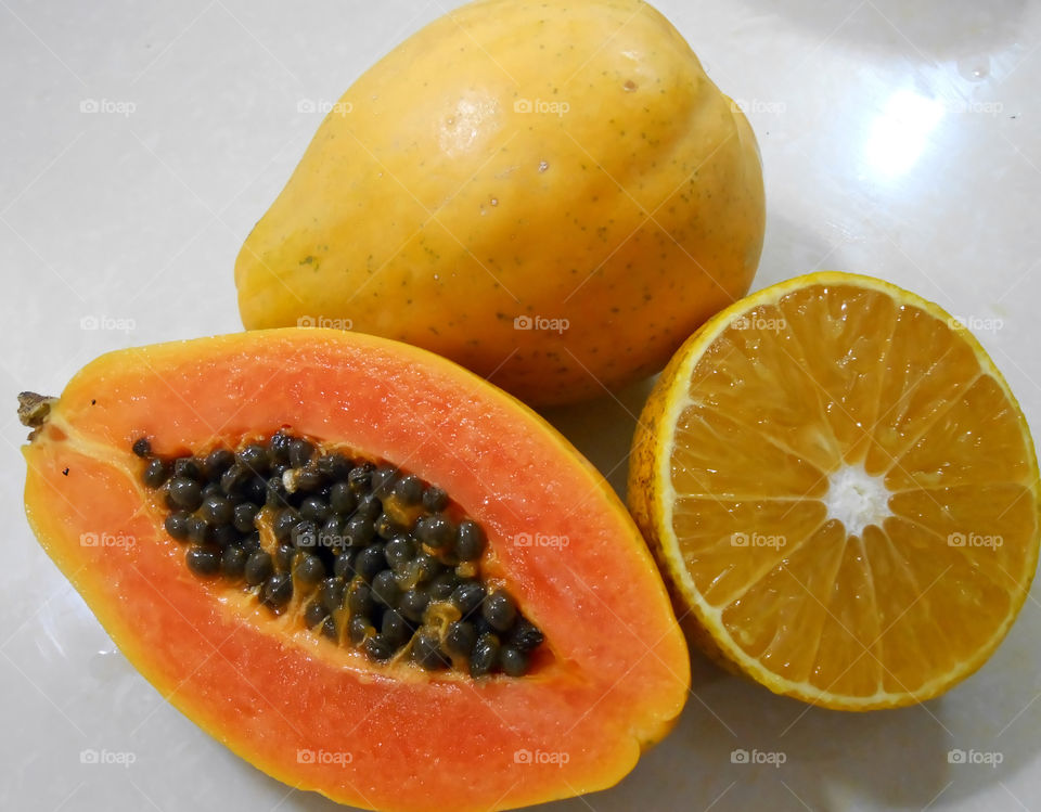 Papaya And Orange