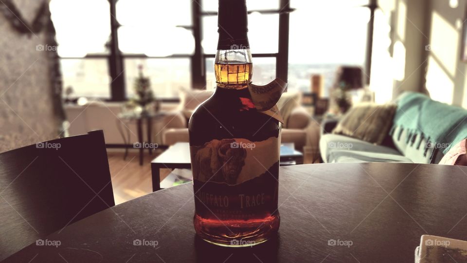 Buffalo Trace Bourbon. NYE preparation