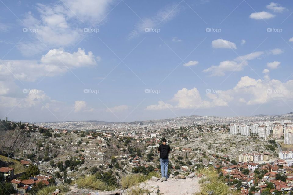 candid of Me taking a shot at the castle in Ankara Turkey