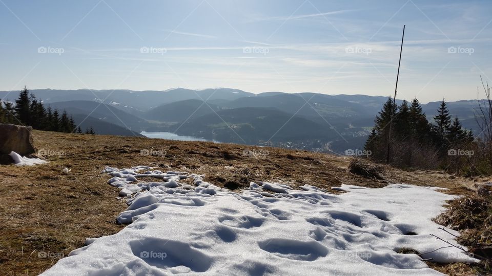 soft snow on the mountain . hochfirst mountain Titisee black forest Germany 