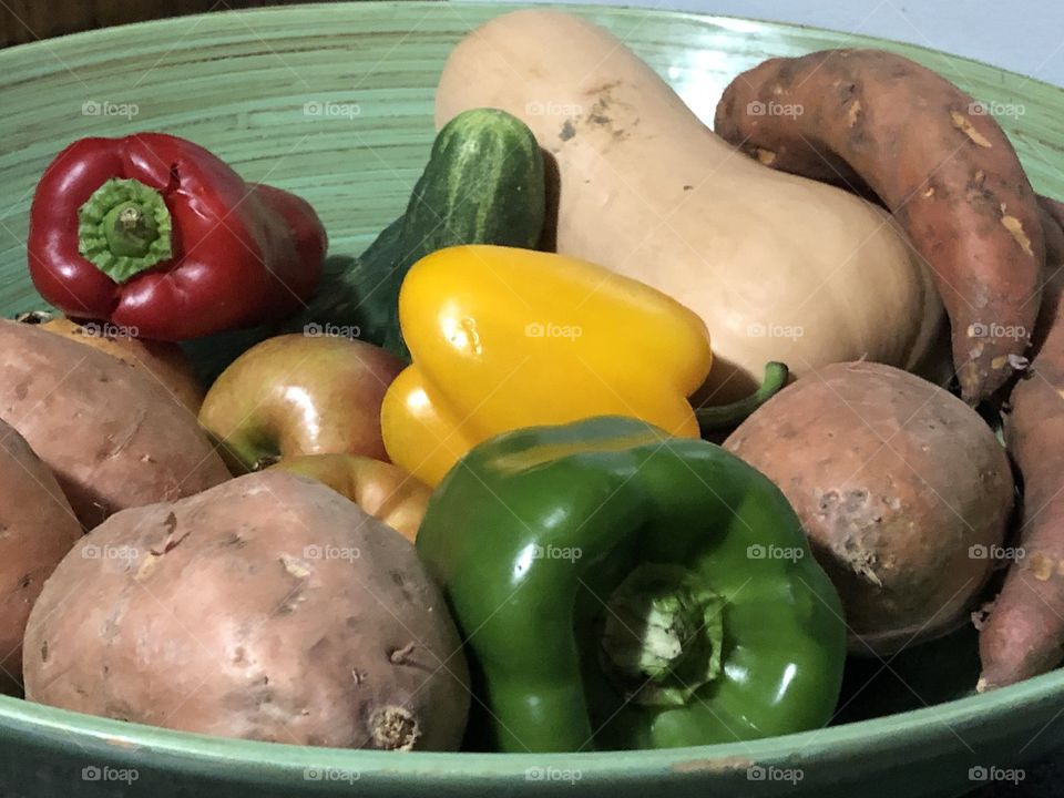 Vegetables in bowl