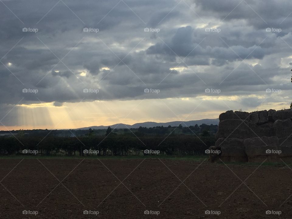 Sunbeams light up Hills and Worcestershire countryside 