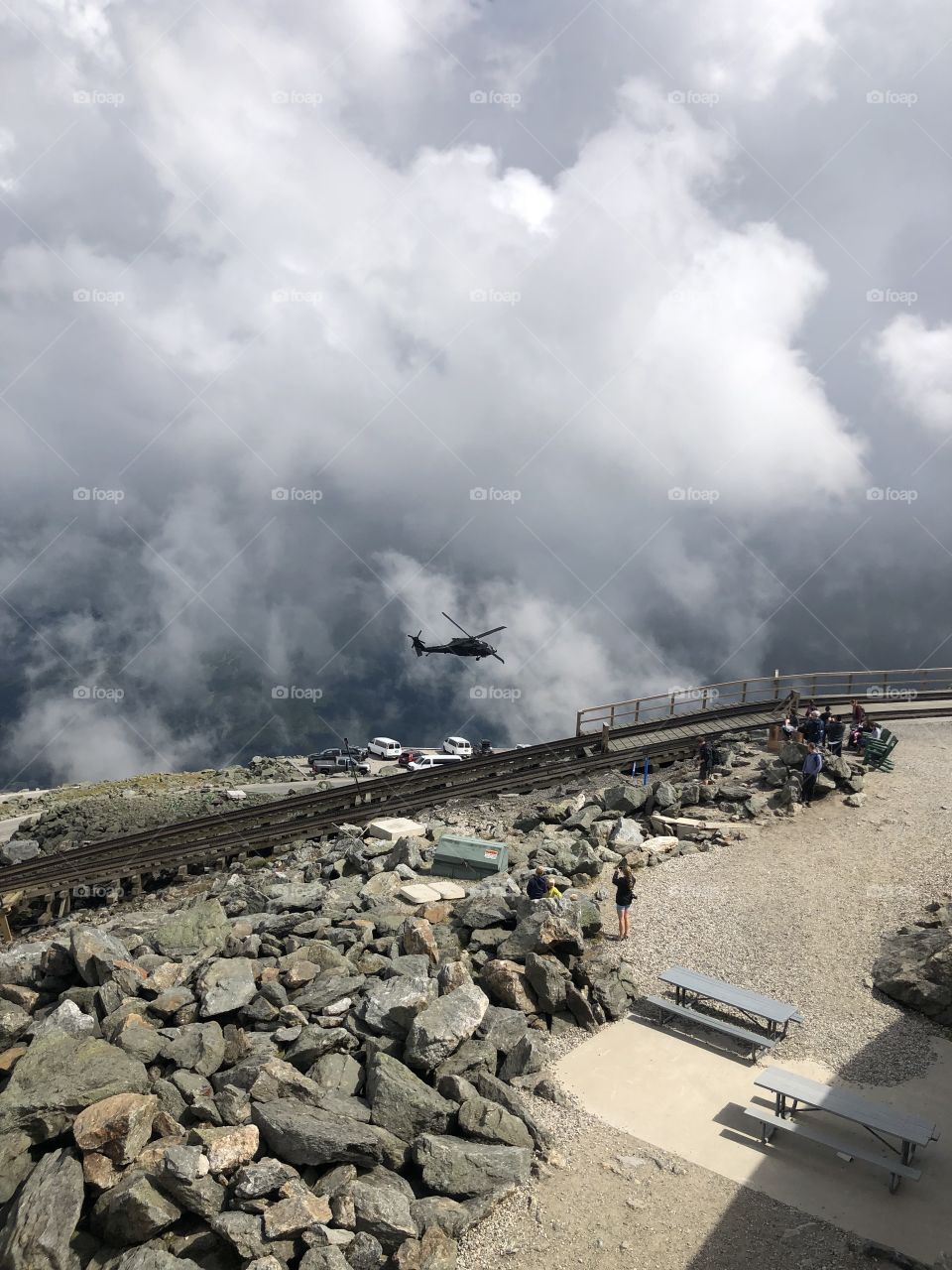 Helicopter over Mt. Washington 