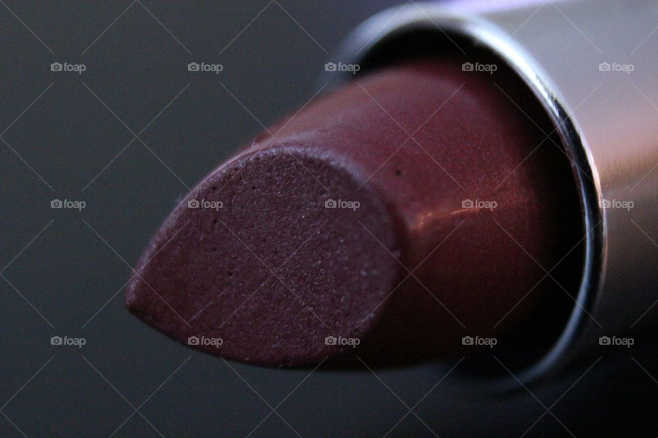 Mauve lipstick tube close-up