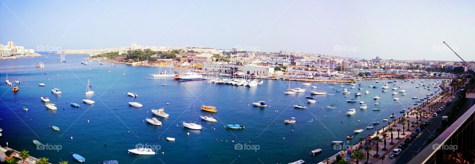 Malta.. The view from the roof of a building in Sliema was stunning.Still missing Malta.
