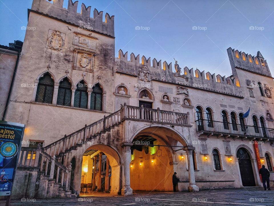 Historic district of the city center of Koper, Slovenia.