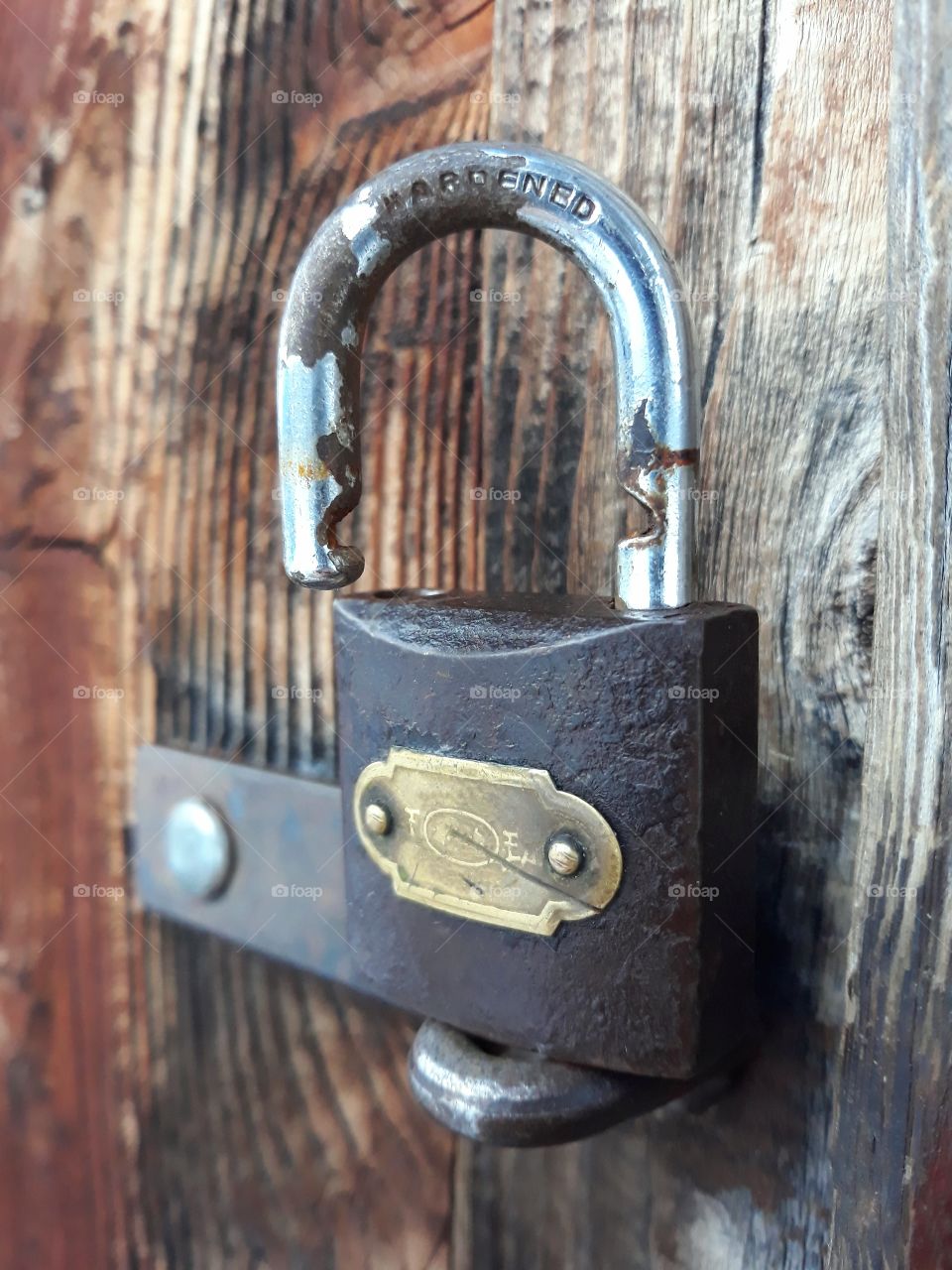 Old and rusty padlock