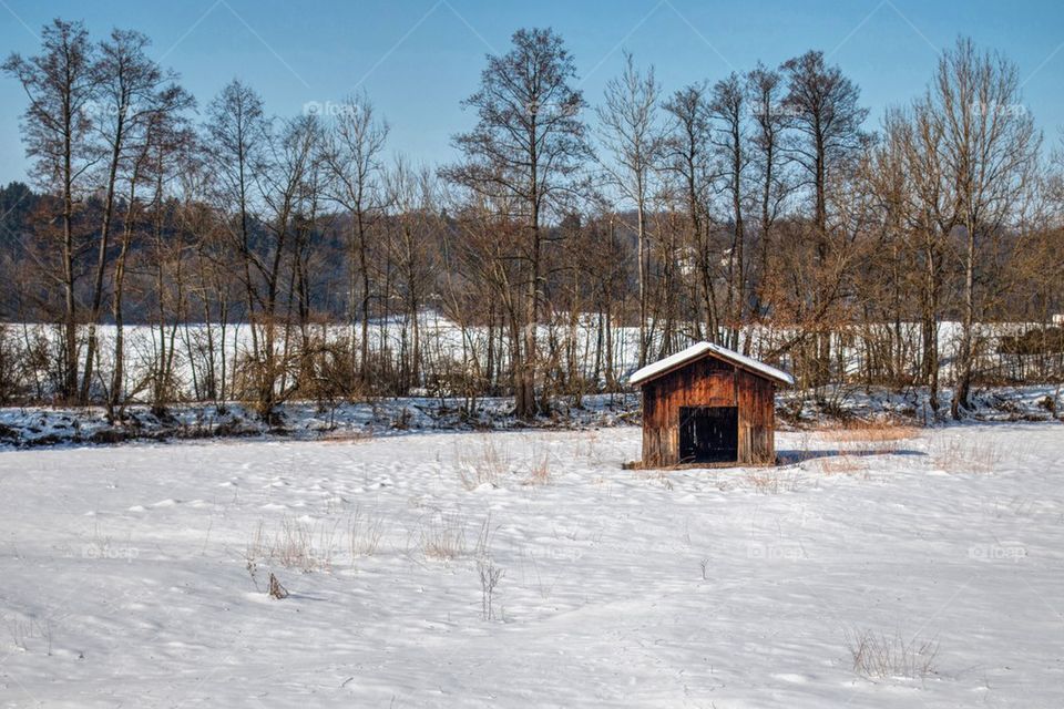 Snowy cabin 