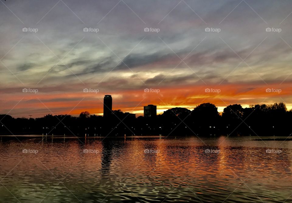 Just the Park in Bangkok one evening 