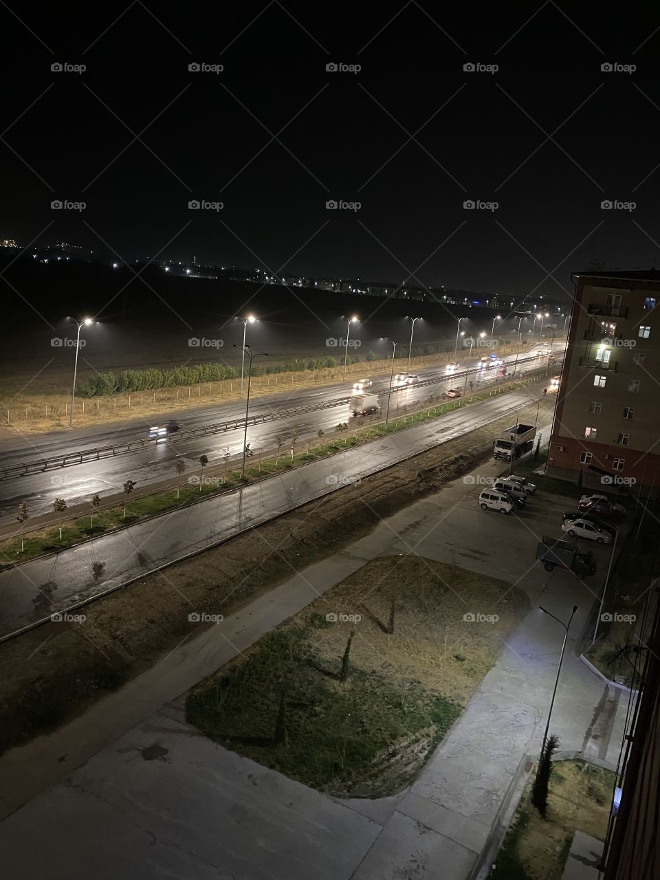 Октябрьский вечера из окна