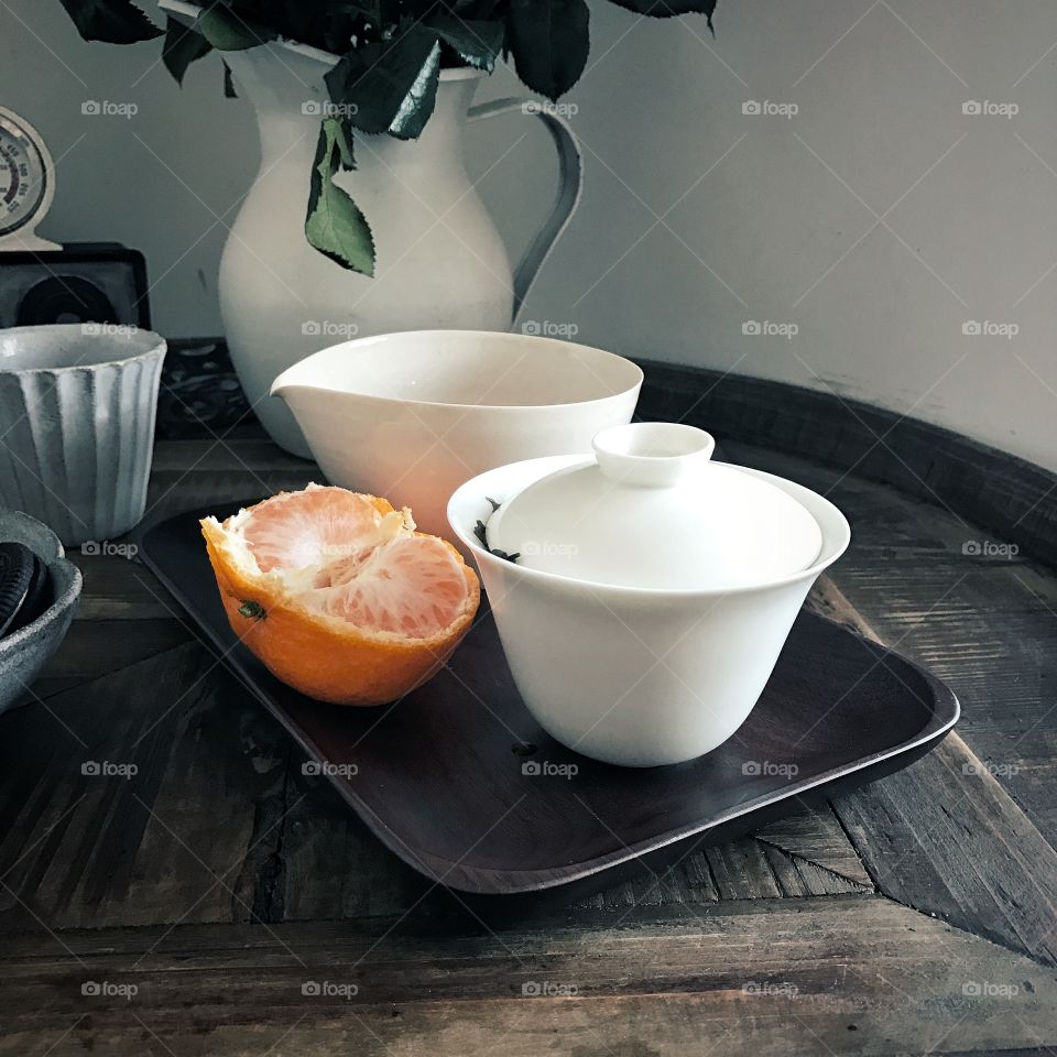 Tea in the breakfast 