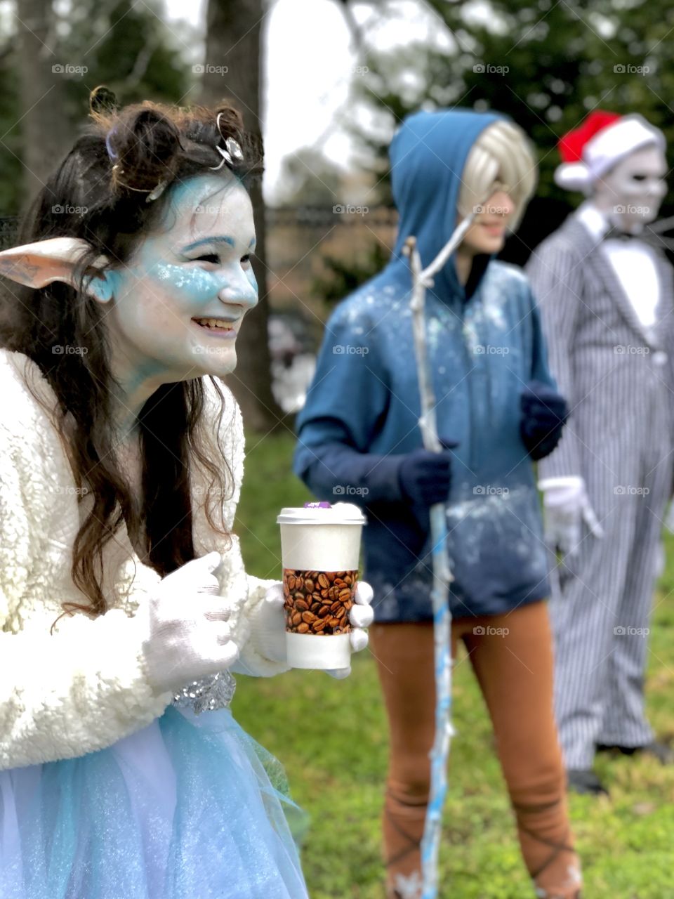 We love to dress up for kids fundraising events for fun. This is my daughter as an ice fairy and my son as Jack Frost!  