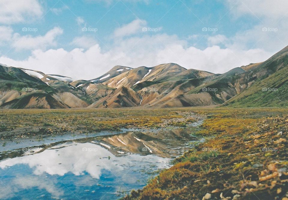Icelandic landscape and reflection