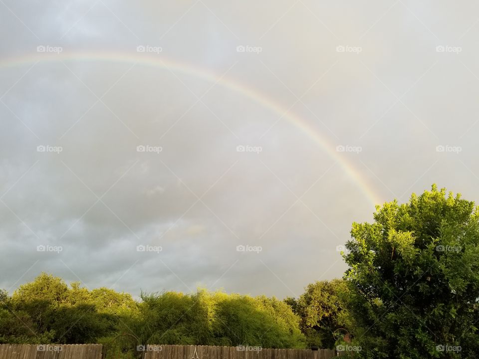 Rainbow in the Texas sky