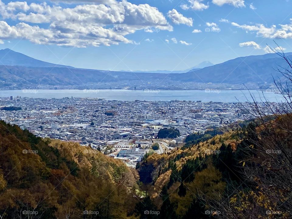Suwa lake view, Japan
