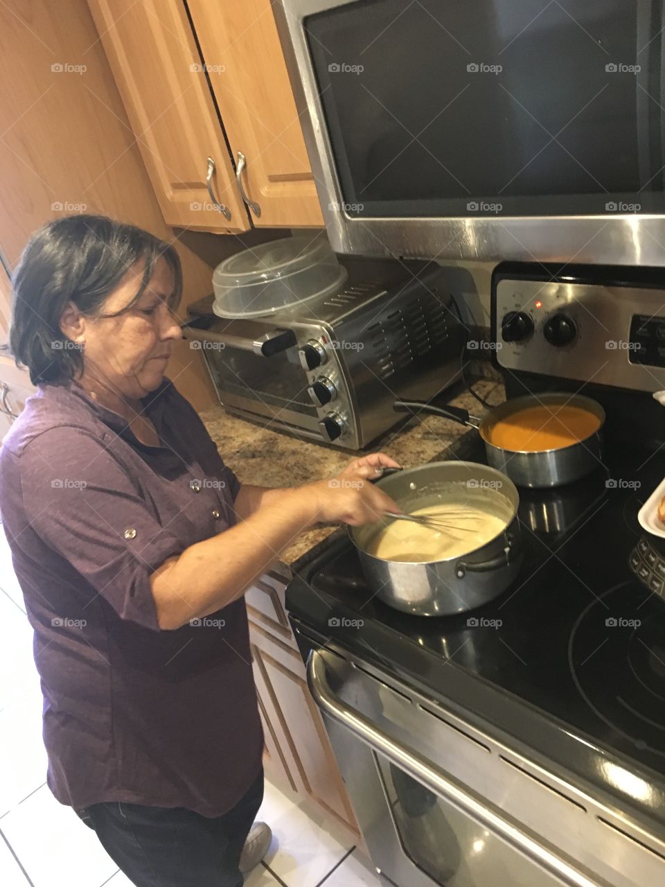 Making Cremita de leche with my mom. Delicious Cuban desserts .