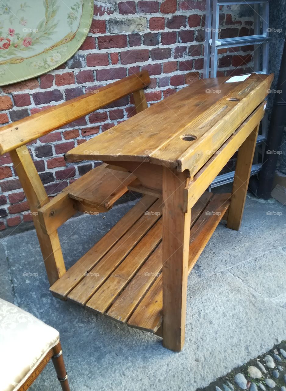 Vintage school bench