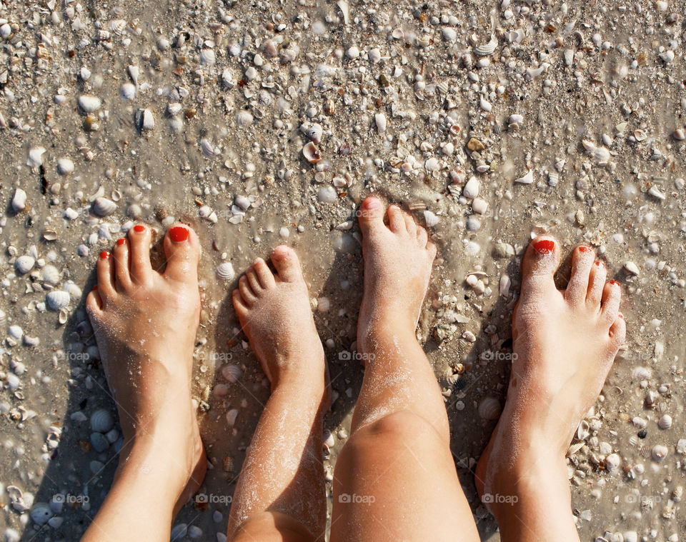 with kid on the beach