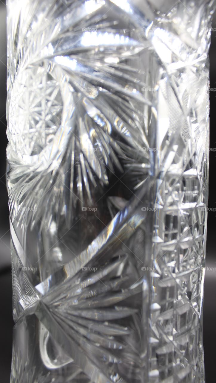 Side detail of Early American Pattern Glass Champagne Pitcher