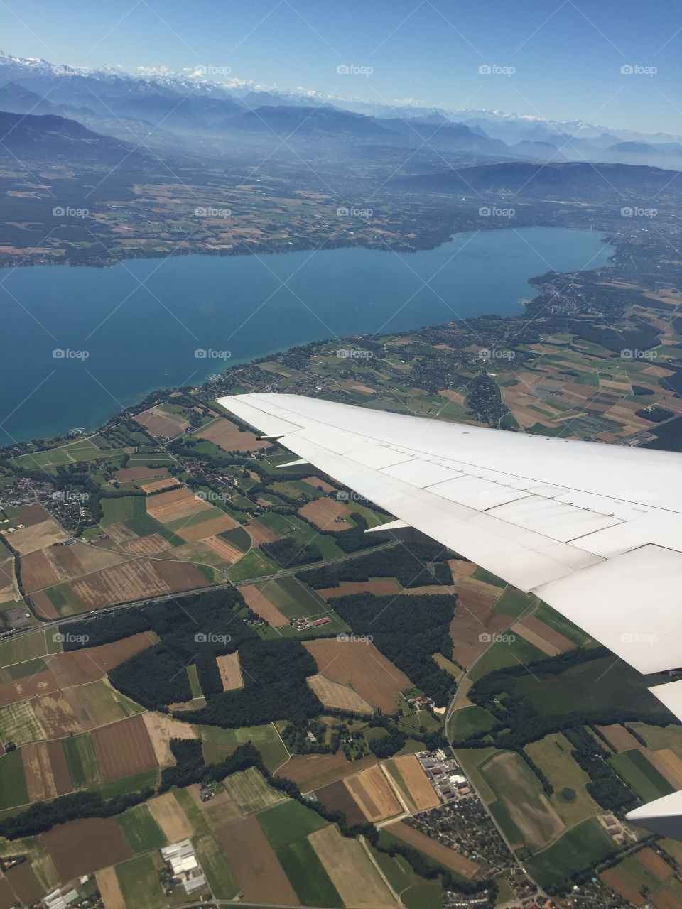Geneva from airplane