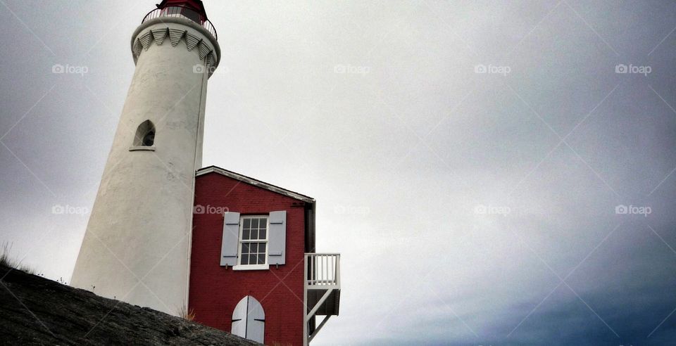 Lighthouse . Fisgard lighthouse in Victoria BC Canada 