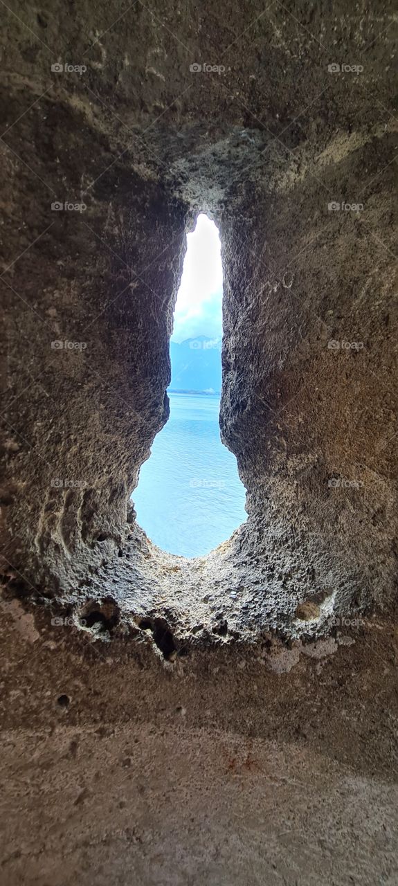 château de Chillon vue sur le lac Léman