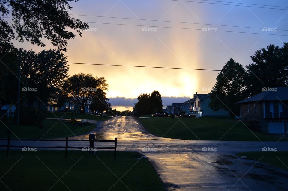 Sunset after an August storm in Missouri. 
