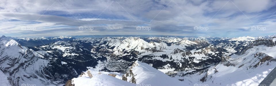 On top of the Swiss Alps