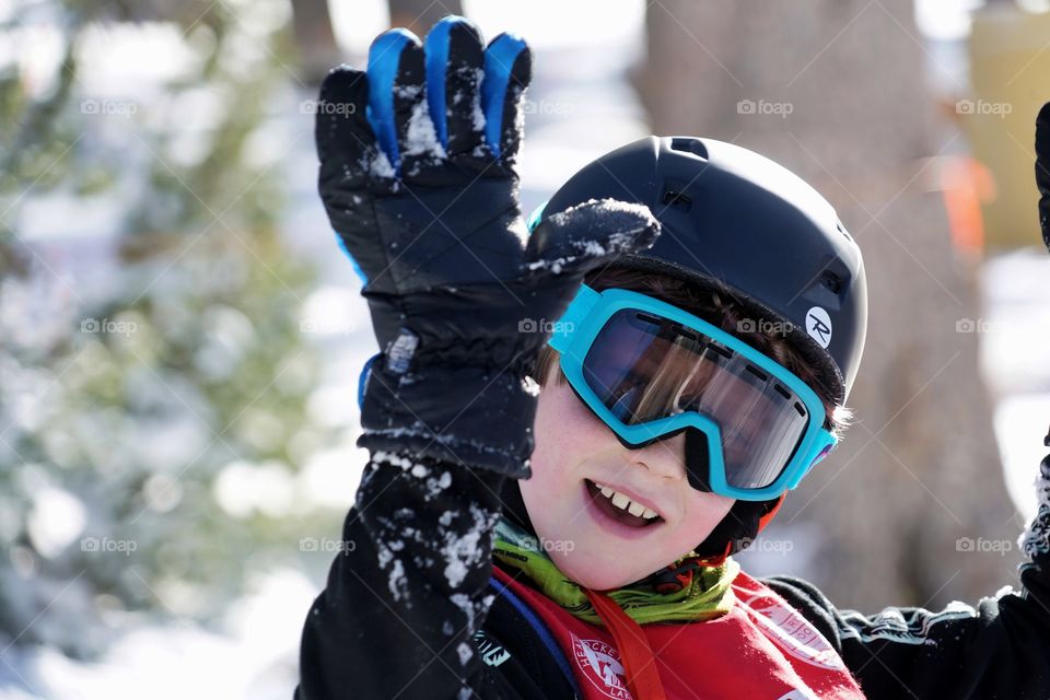 Young Boy In Ski Gear