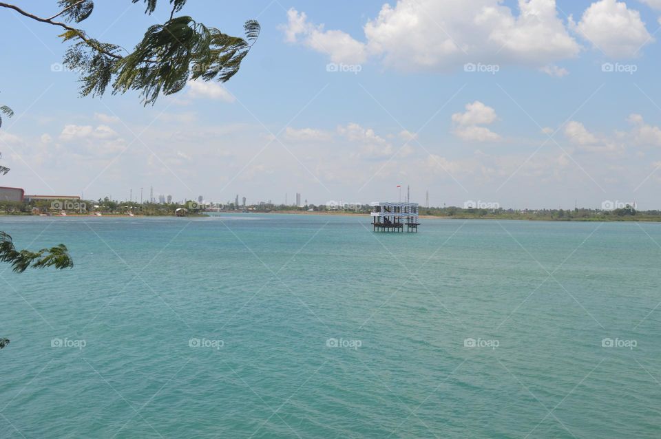 lake with blue water