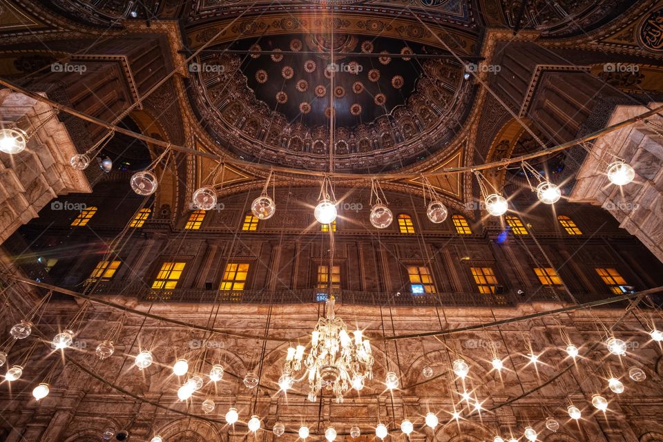 The Mohammad Ali Mosque is Elegant mosque in Kairo Egypt