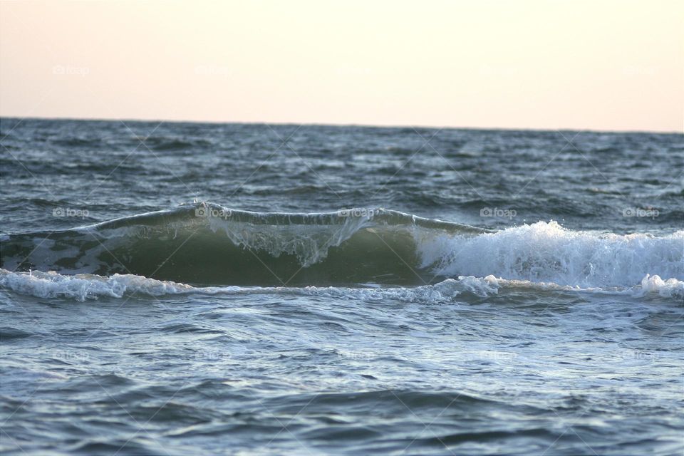 portrait of a wave at sea