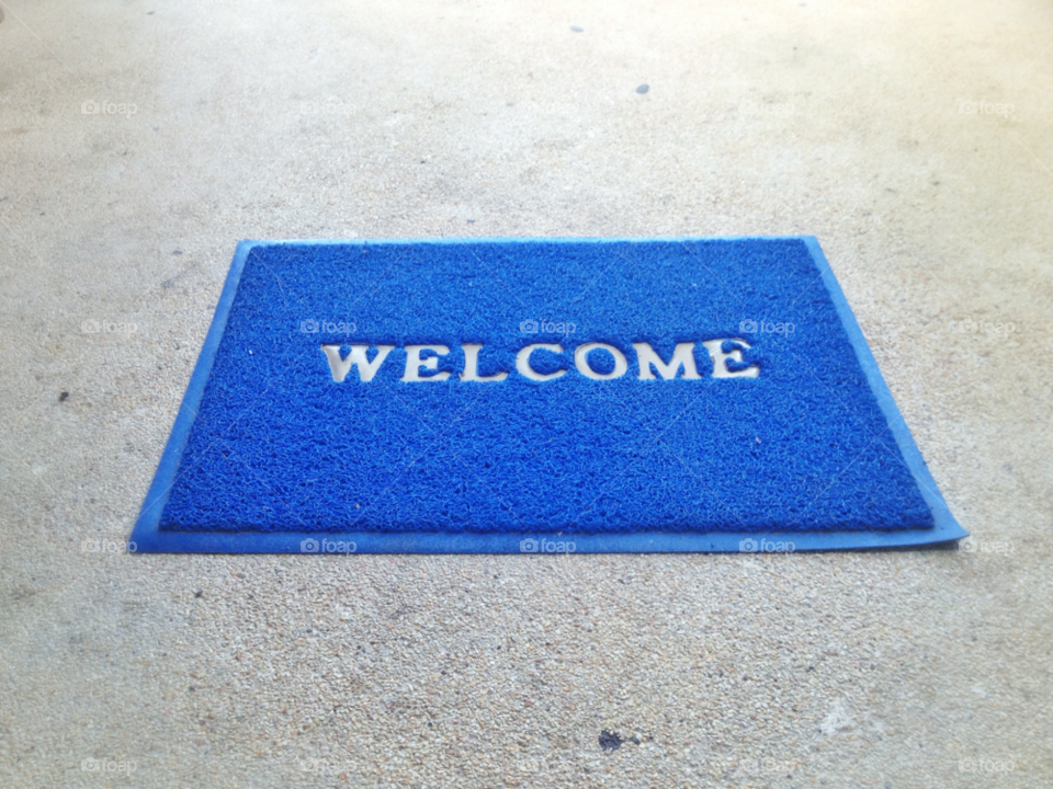 blue sign mat floor by twilite