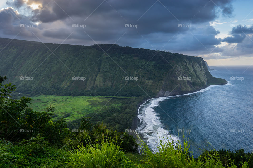 Scenic view of Waipio Valley, Hawaii, USA